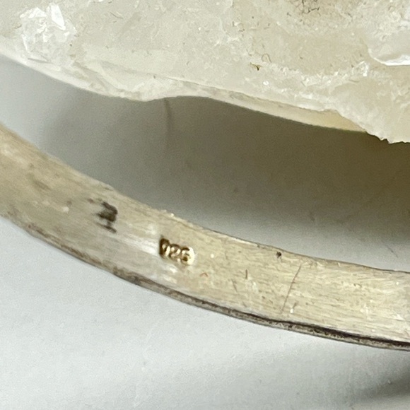 Elegant Sterling Silver Bracelet with Blue Opal Gemstone Accents - Picture 5 of 6